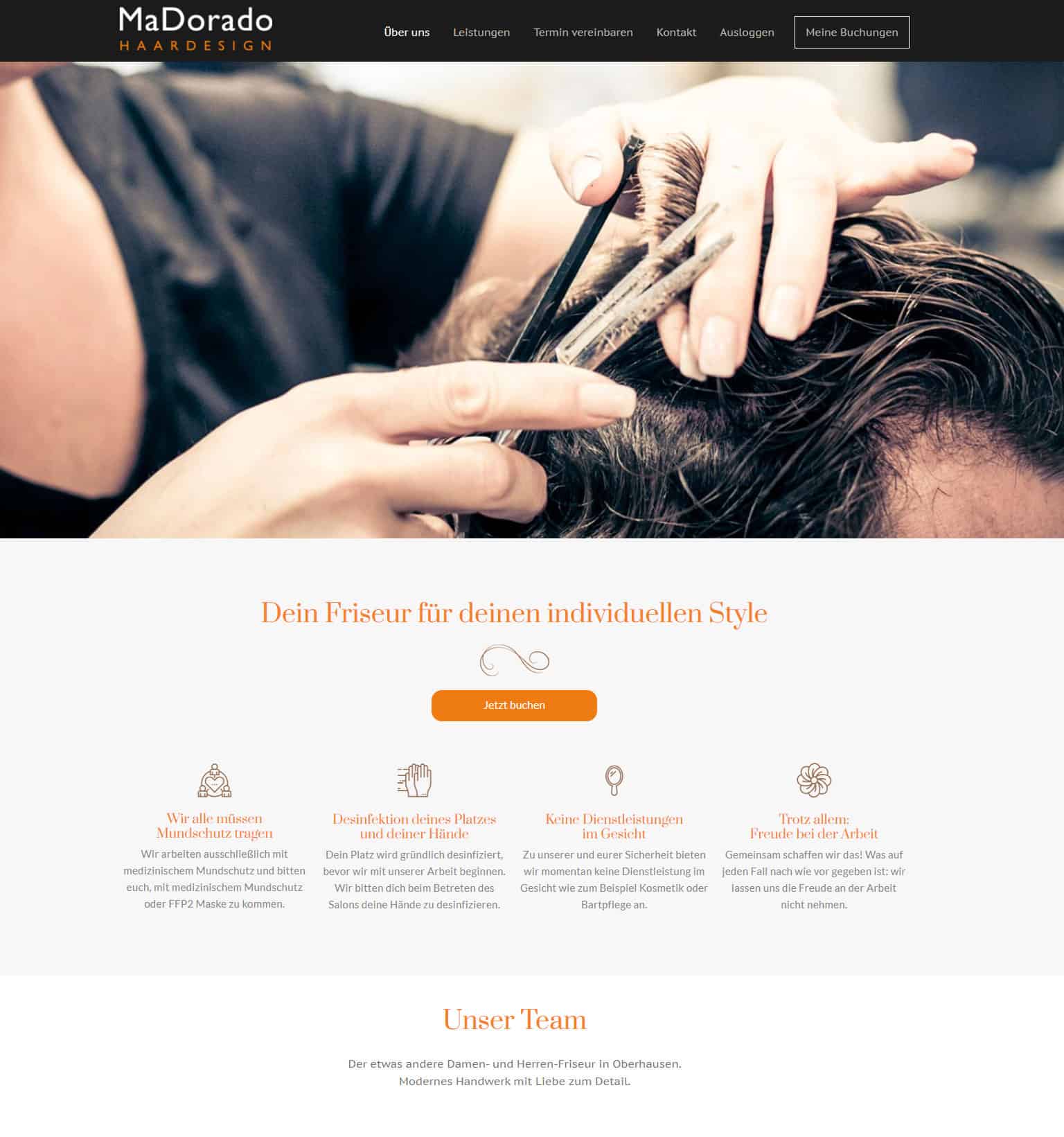 Referenz - Friseursalon MaDorado Startseite