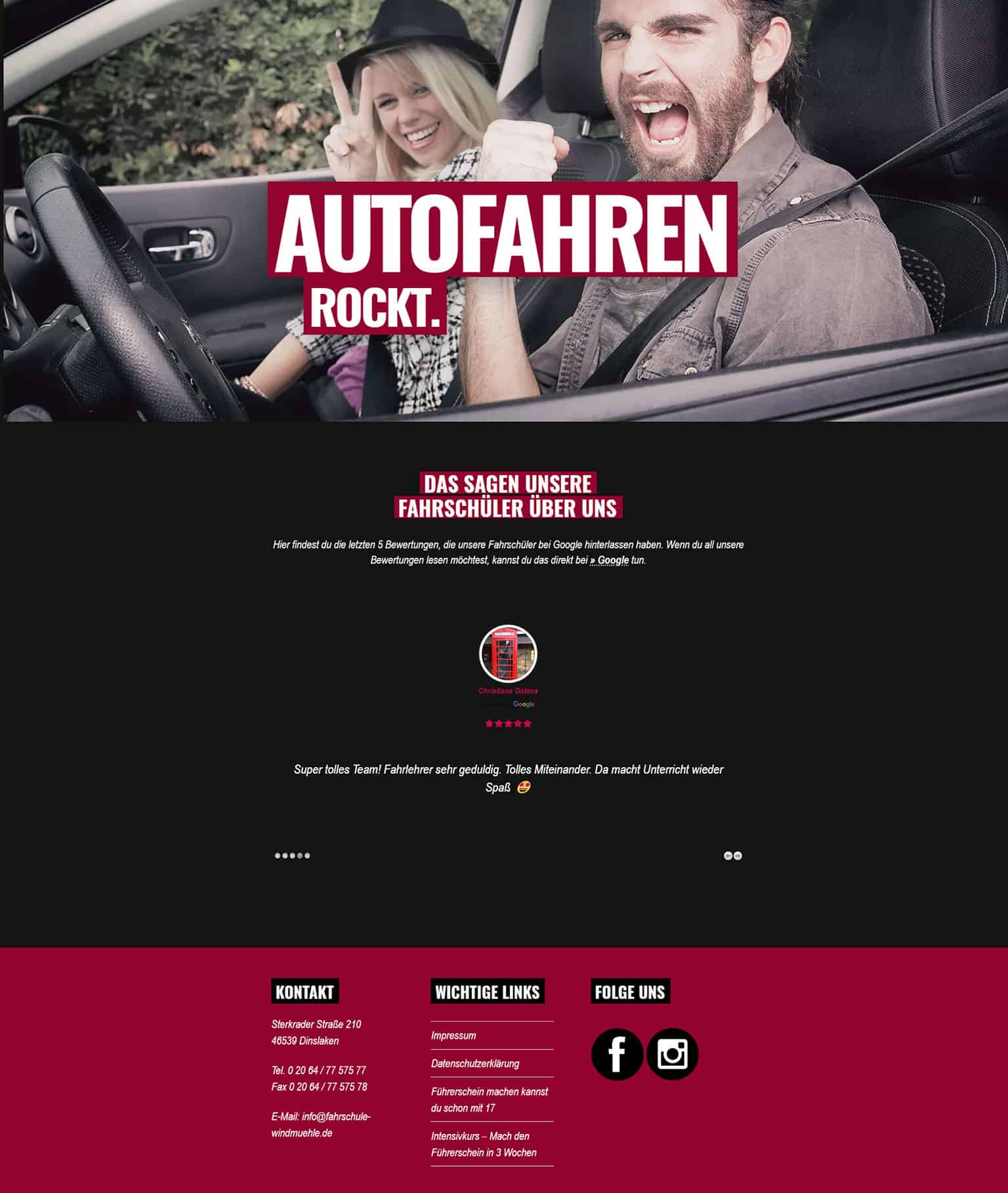 Referenz - Fahrschule an der Windmühle - Startseite