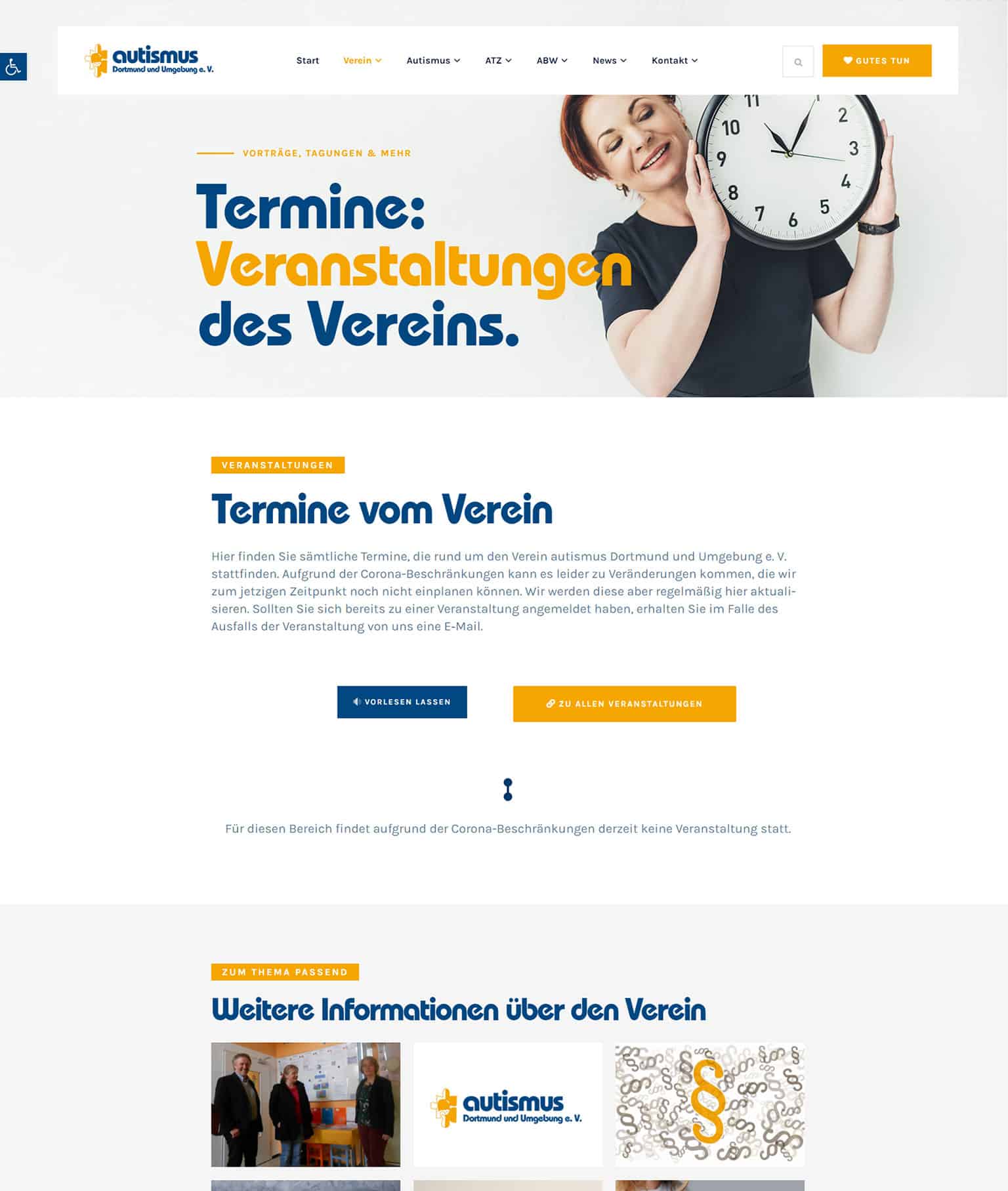 Referenz Verein autismus Dortmund und Umgebung - Termine
