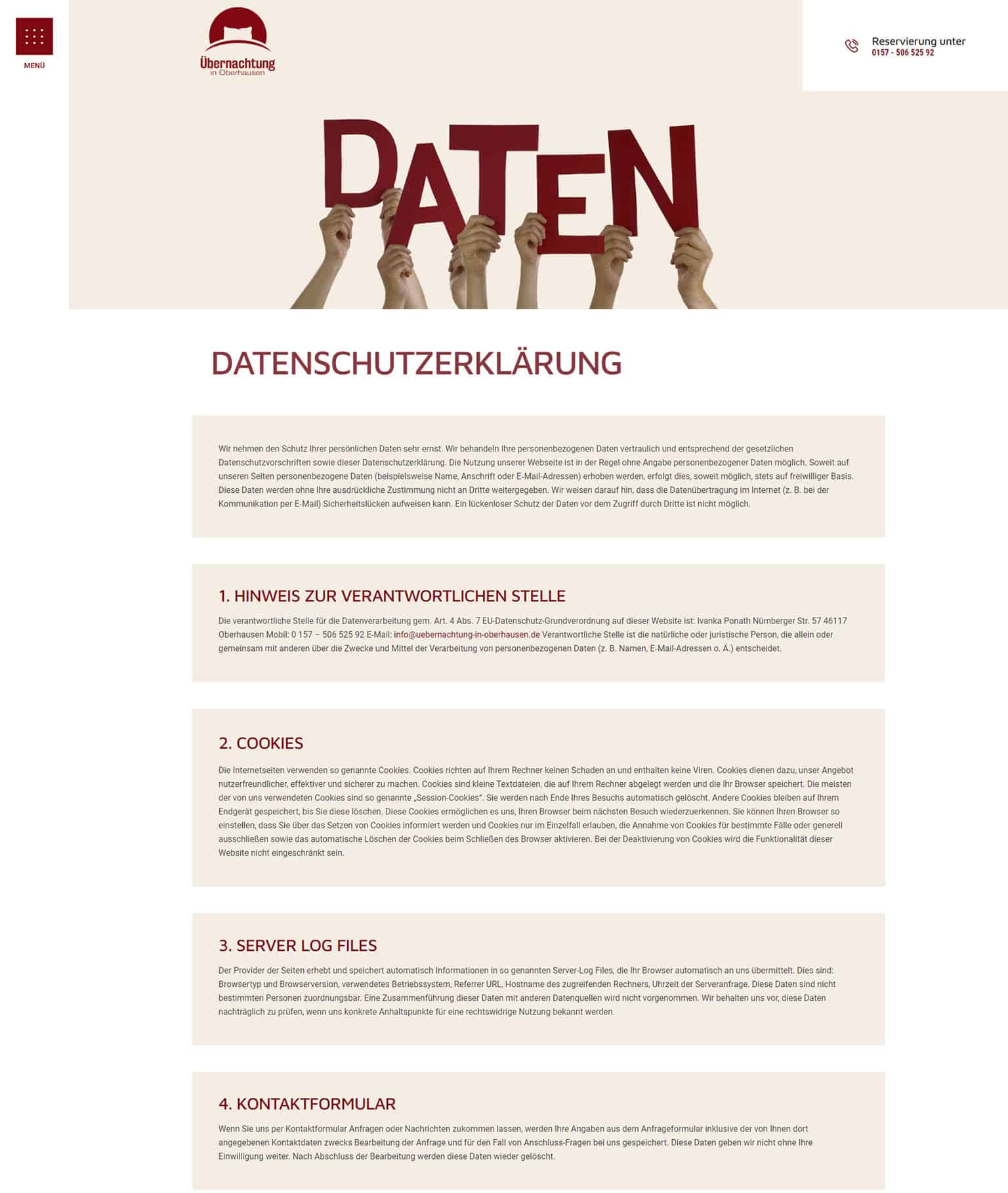 Datenschutzerklärung