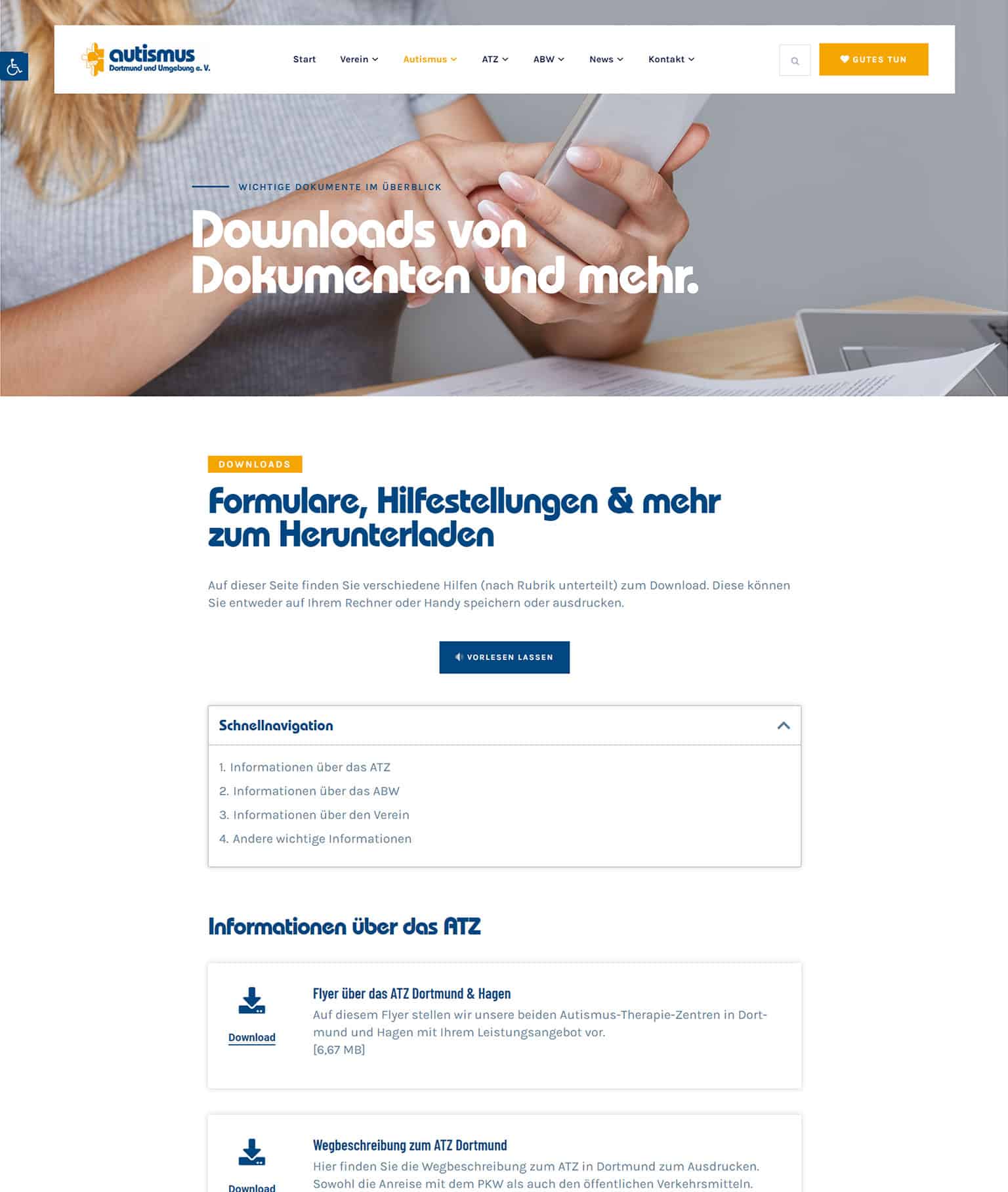 Referenz Verein autismus Dortmund und Umgebung - Downloads