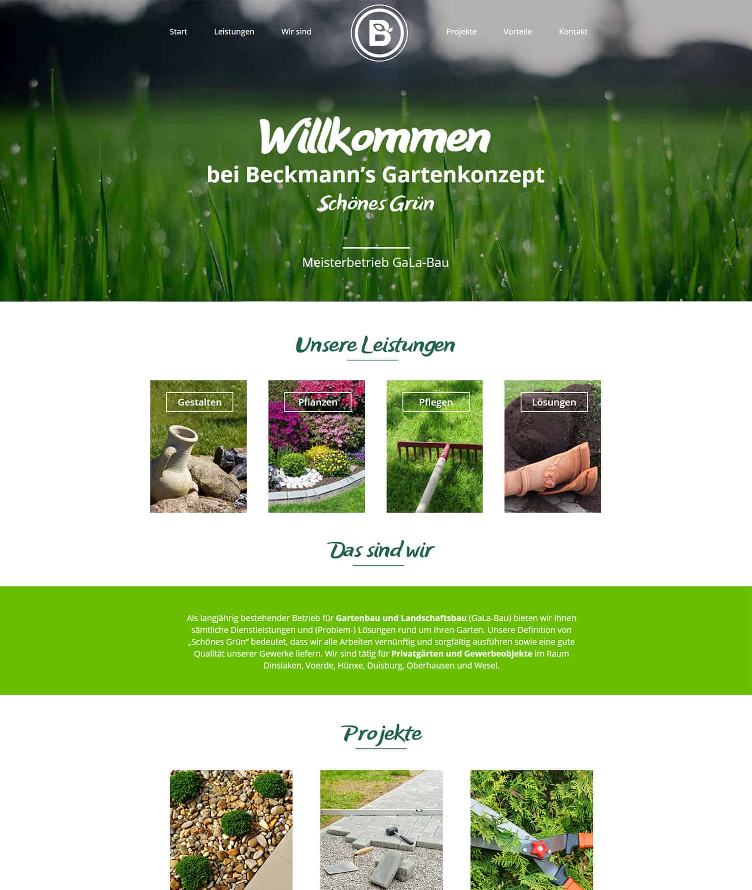 Referenz GaLa Bau - One Pager