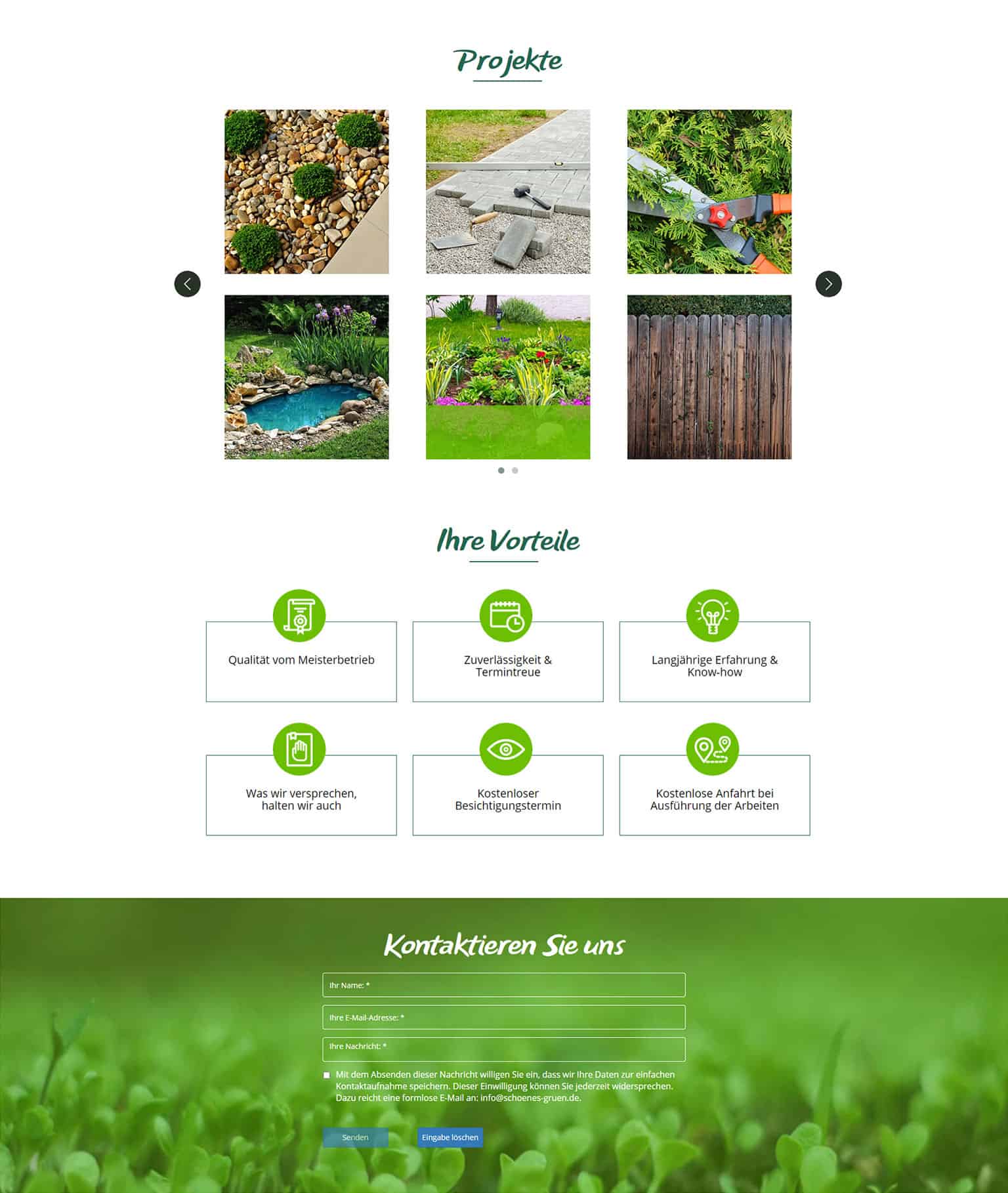 Referenz GaLa Bau - One Pager